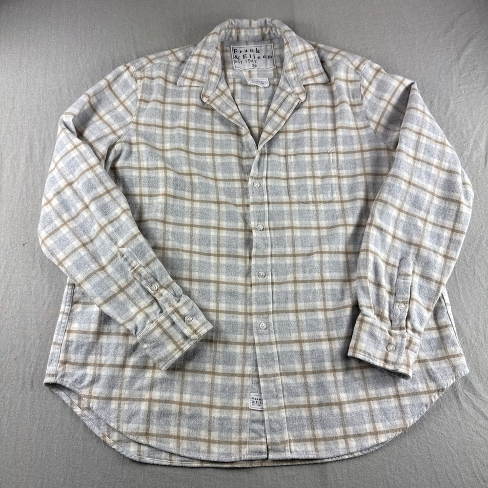 "The Eileen" Frank & Eileen Women's Gray Plaid Button-Up Shirt